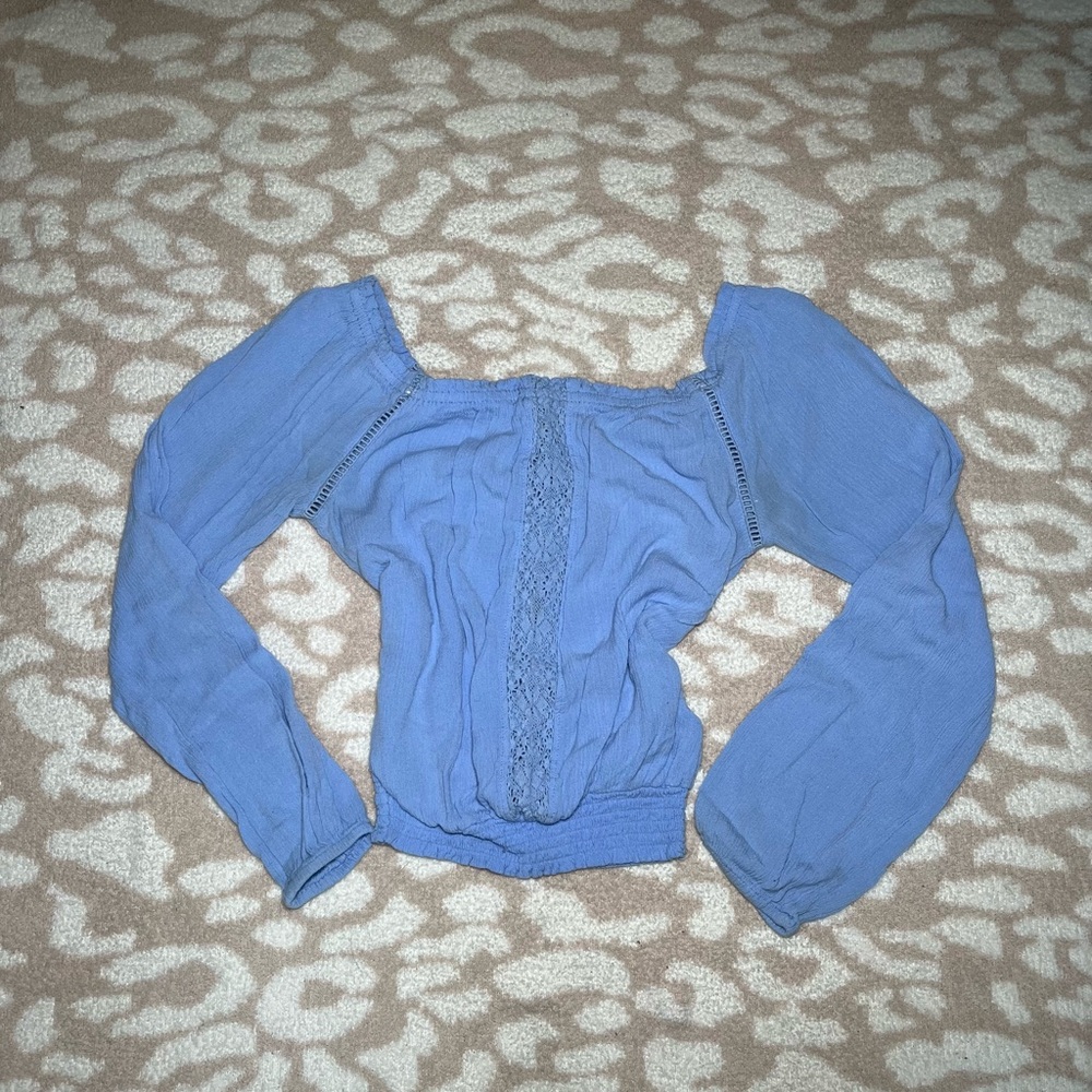 Aeropostale Blue Off-Shoulder Women's Top